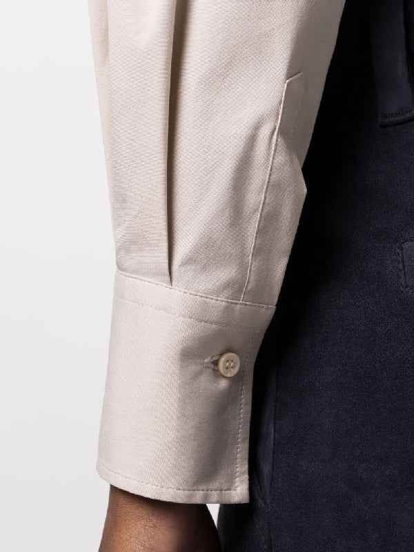 BRUNELLO CUCINELLI WOMEN'S LIGHT BEIGE TAILORED SHIRT