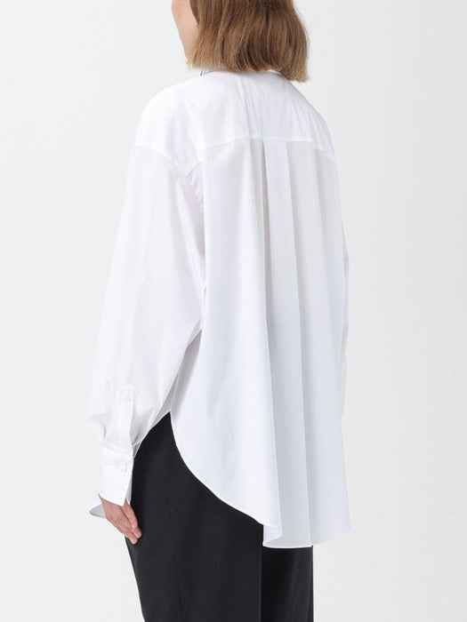 BRUNELLO CUCINELLI WOMEN'S WHITE SHIRT WITH CONTRAST COLLAR