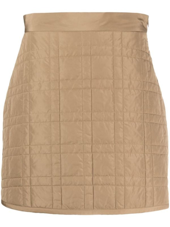 BRUNELLO CUCINELLI WOMEN'S QUILTED BEIGE A-LINE SKIRT