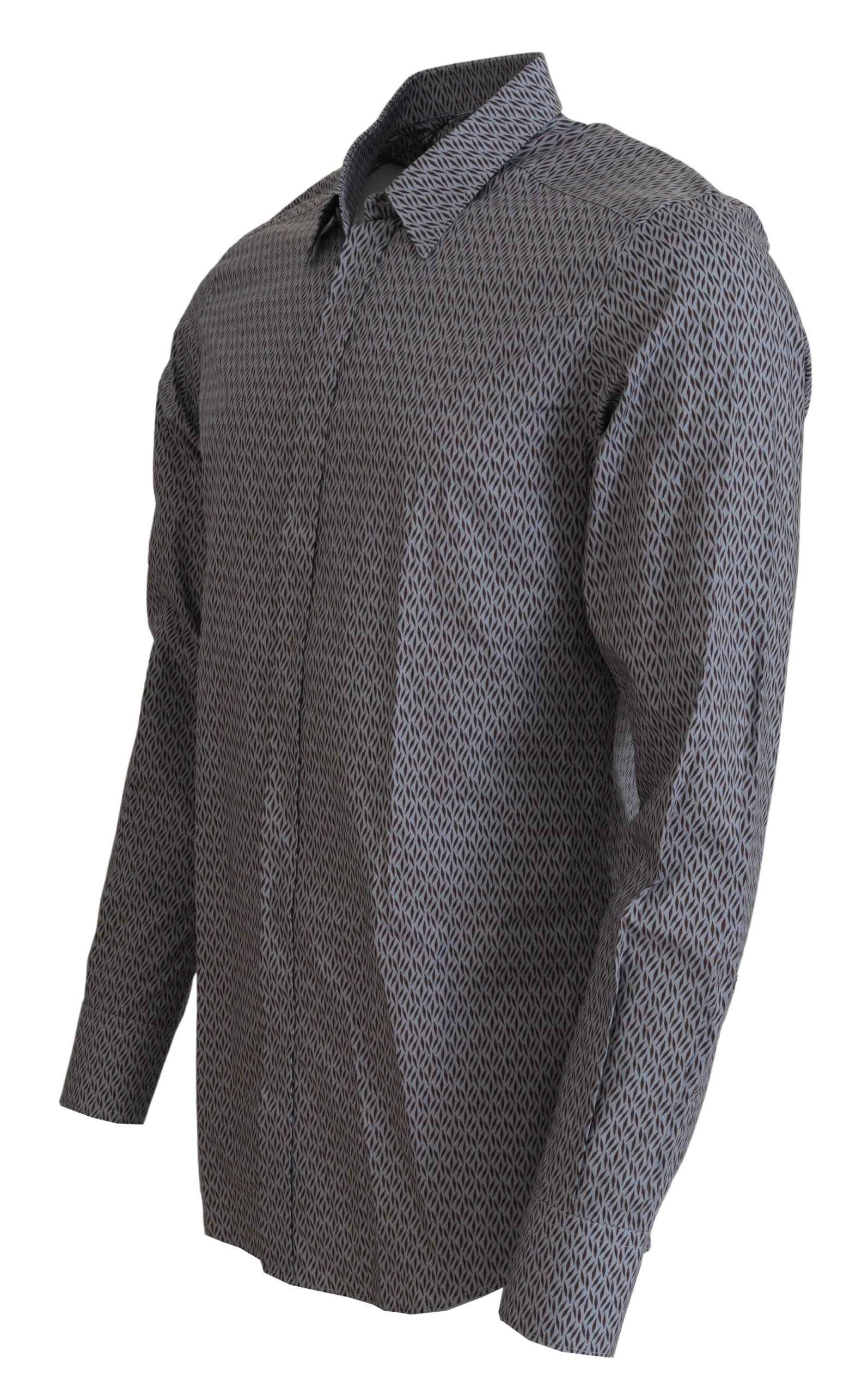 Dolce & Gabbana Gray Brown GOLD Slim Fit Dress Formal Shirt