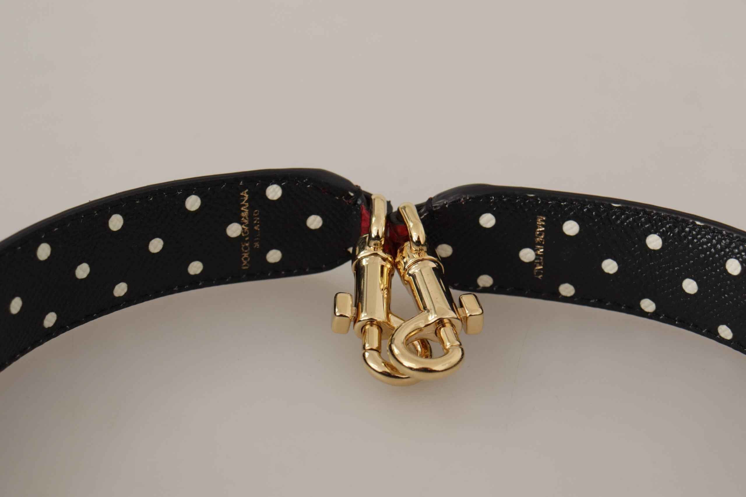 Dolce & Gabbana Red Exotic Leather Crystals Bag Shoulder Strap