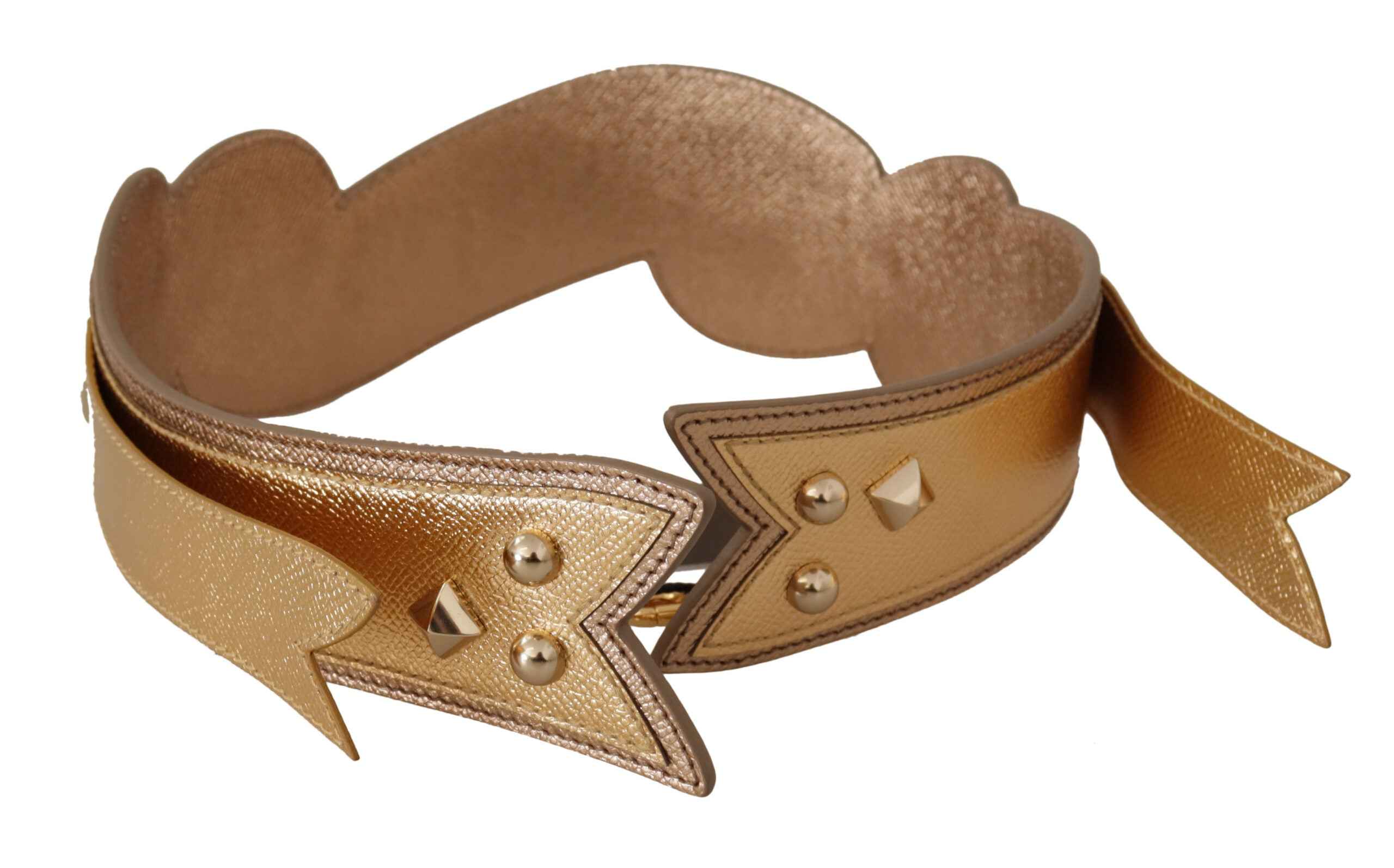 Dolce & Gabbana Gold Leather LOVE Patch Bag Shoulder Strap