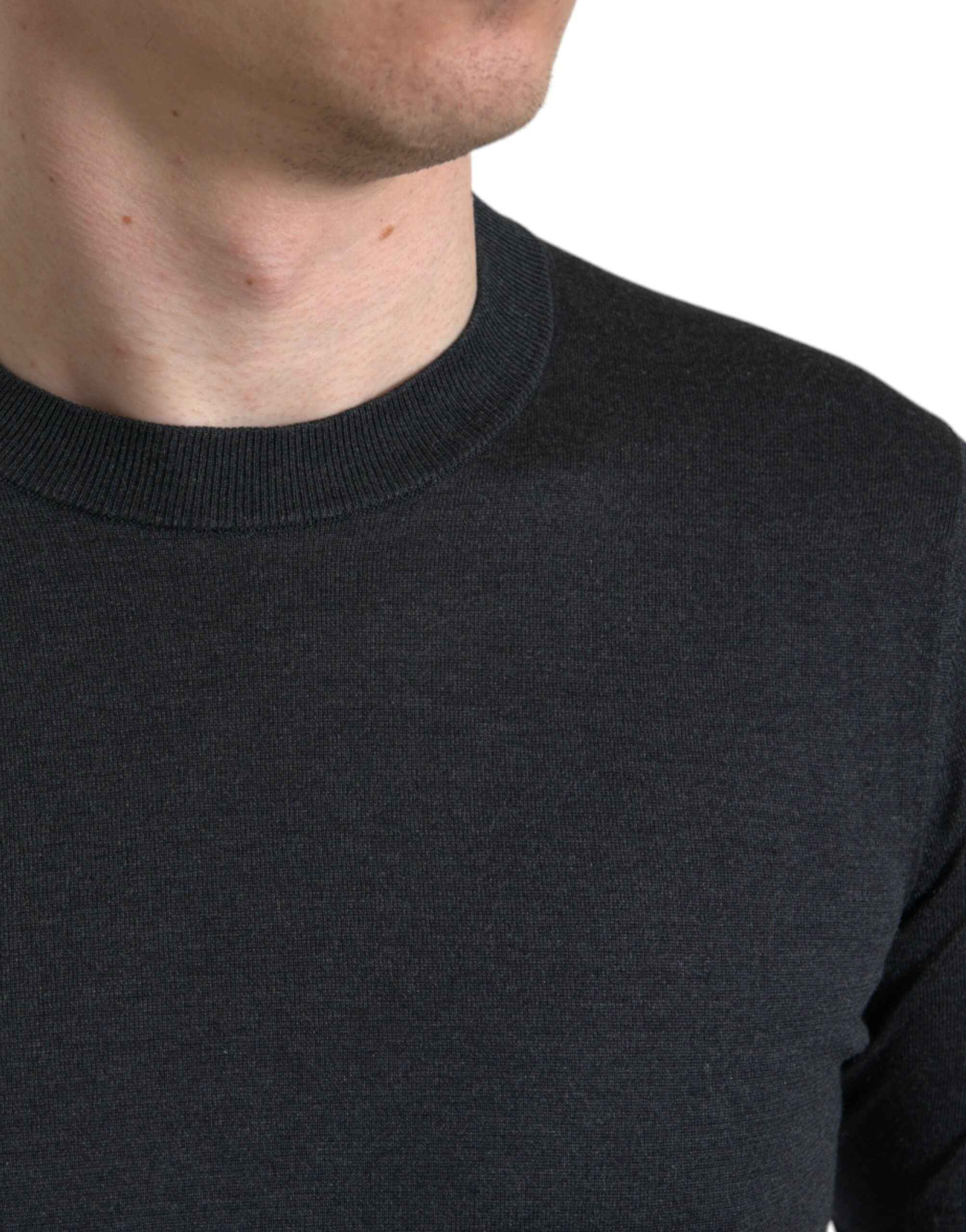 Dolce & Gabbana Dark Gray Crew Neck Short Sleeves T-shirt