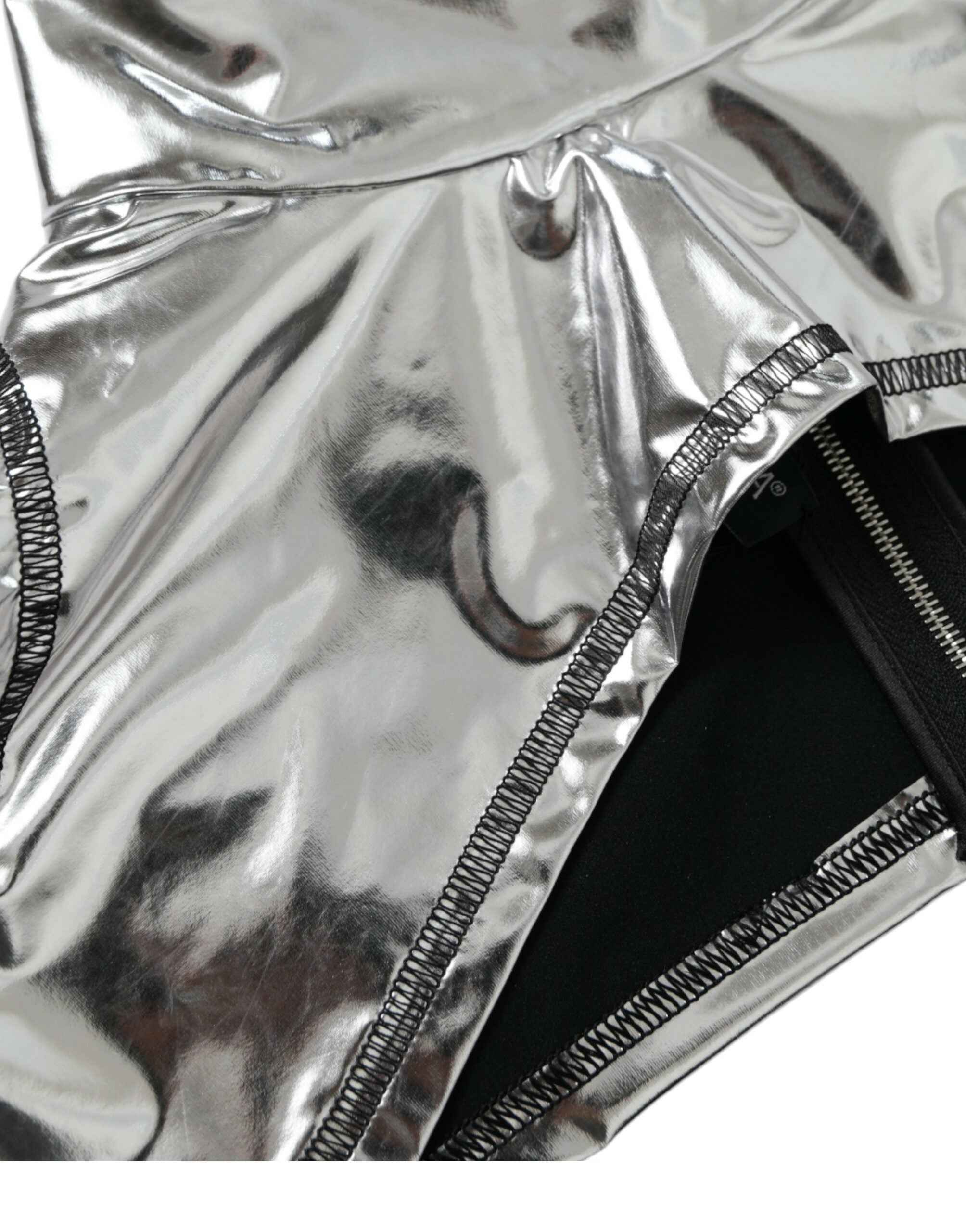 Dolce & Gabbana Silver Polyester Stretch Top