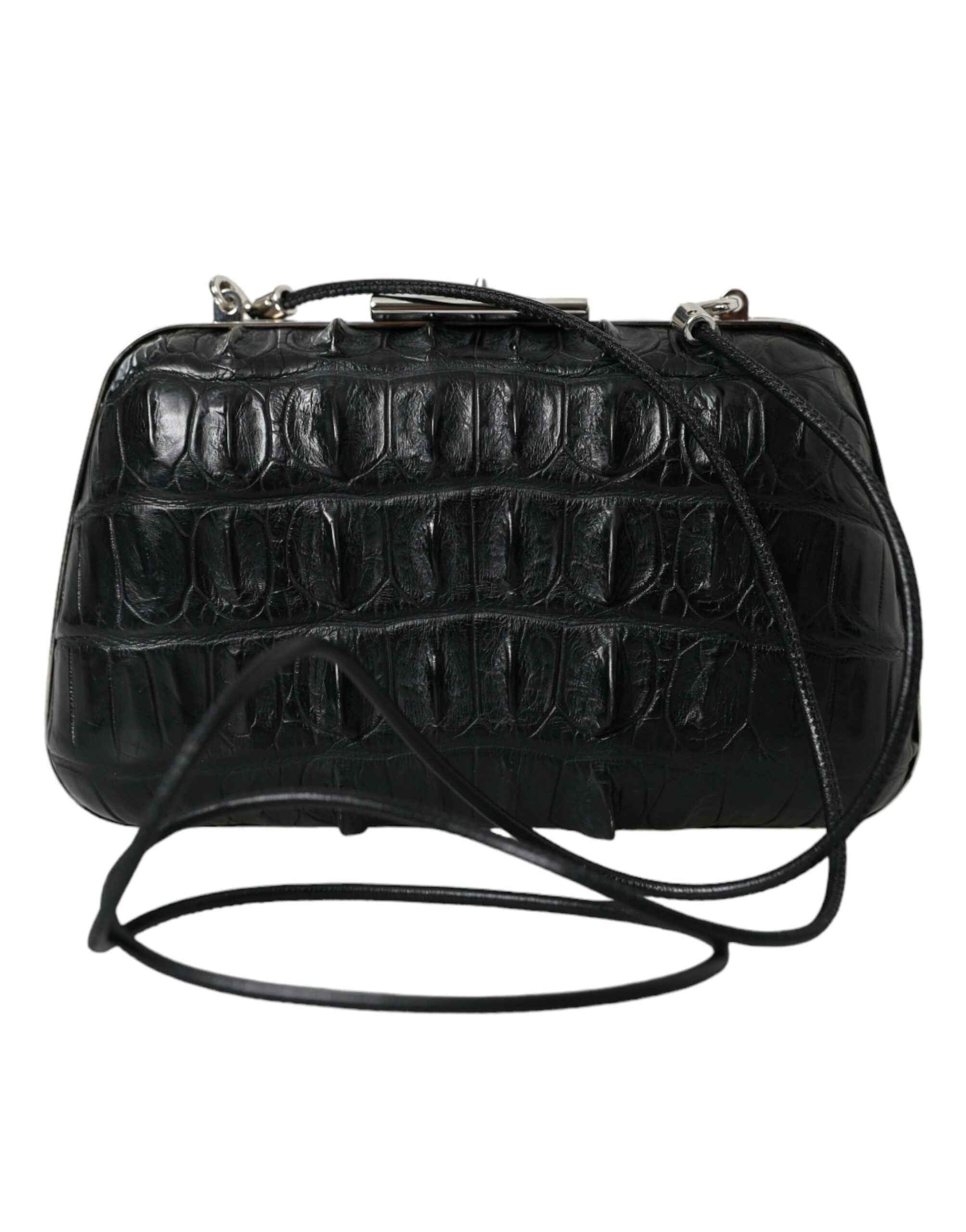 Balenciaga Black Exotic Skin Leather Shoulder Crossbody Box Clutch Bag
