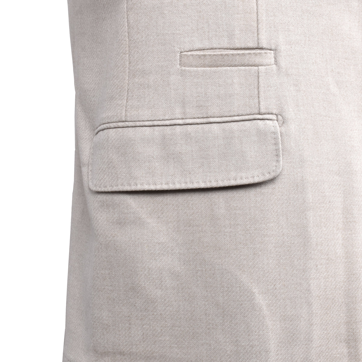 BRUNELLO CUCINELLI MEN'S SAND WOOL SILK DECONSTRUCTED BLAZER
