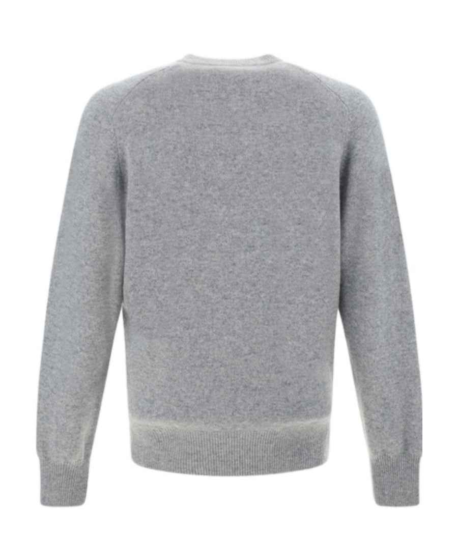 BRUNELLO CUCINELLI MEN'S LIGHT GREY CASHMERE SWEATER