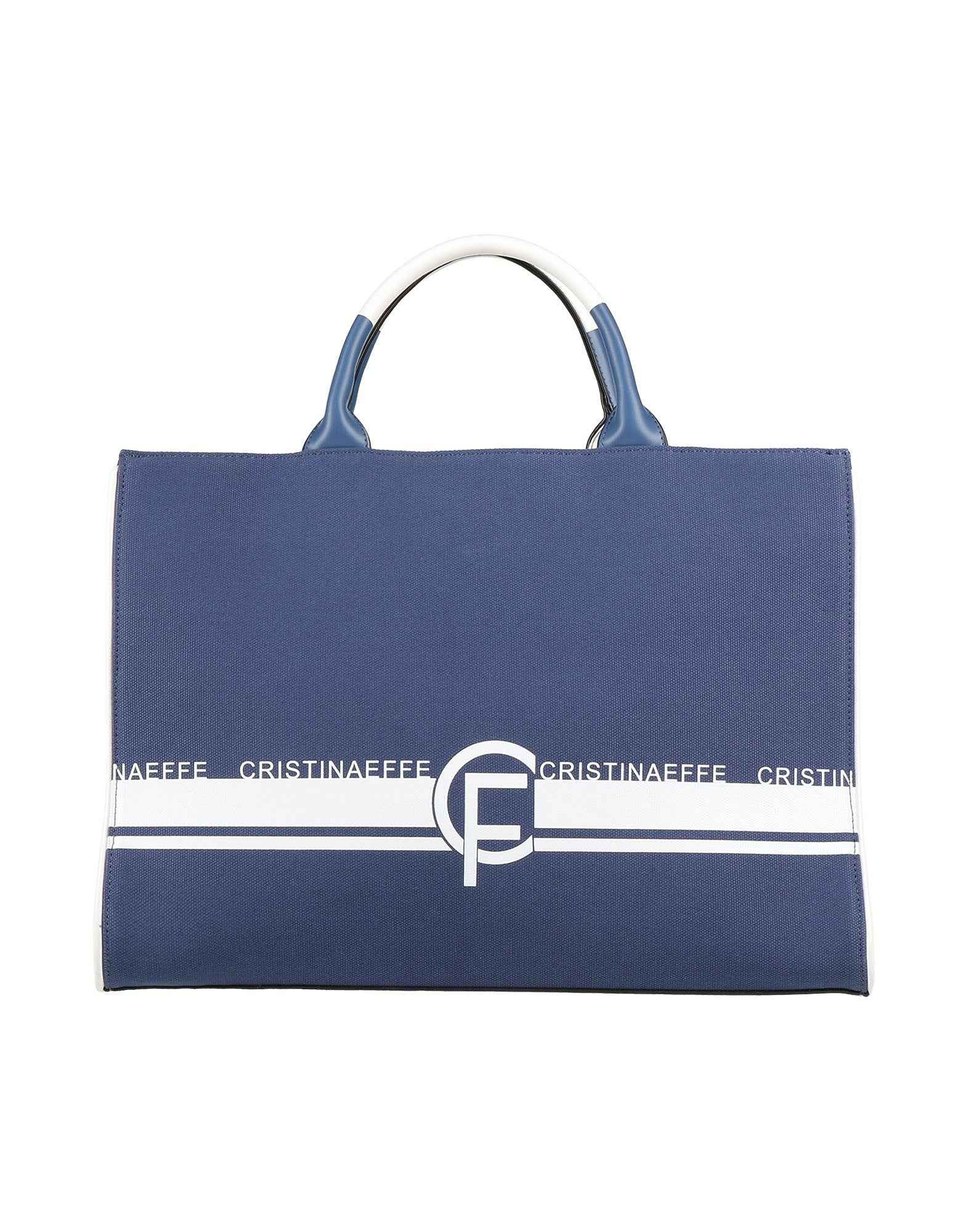 Cristinaeffe Logo Canvas Tote Bag in Navy