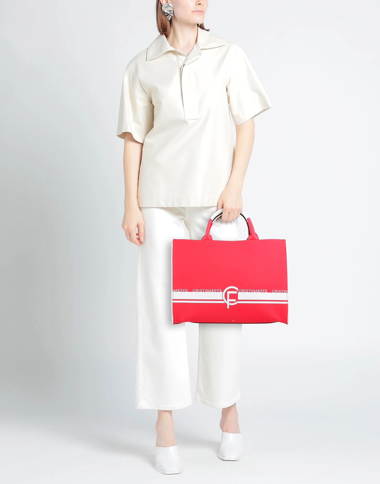 Cristinaeffe Logo Canvas Tote Bag