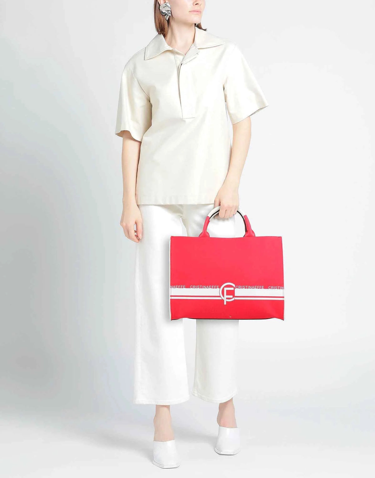 Cristinaeffe Logo Canvas Tote Bag