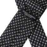 Dolce & Gabbana Dark Gray 100% Silk Patterned Adjustable Men Tie