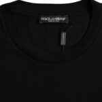 Dolce & Gabbana Black Cotton Round Neck Short Sleeves T-shirt