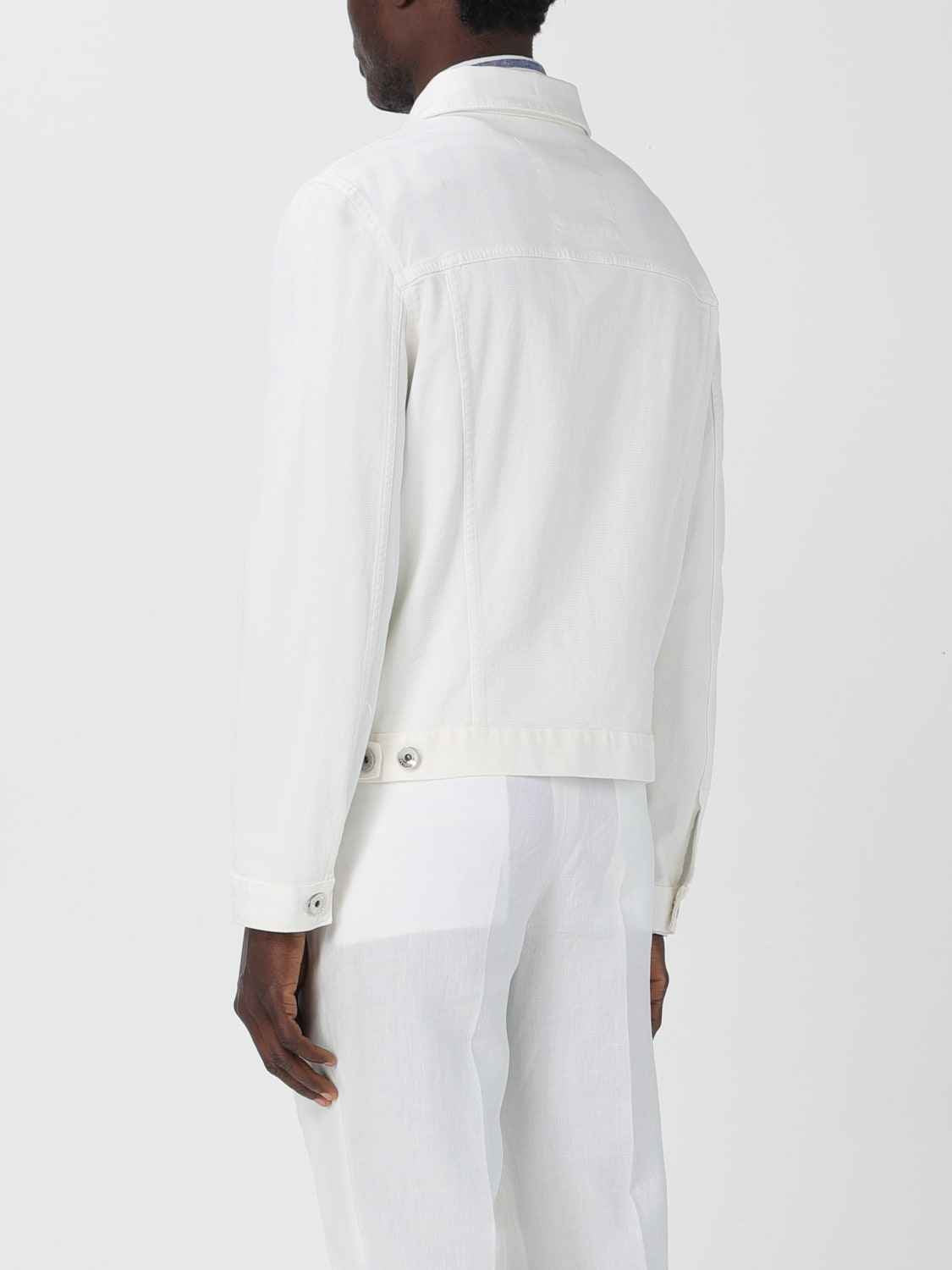 BRUNELLO CUCINELLI MEN'S SNOW WHITE TAILORED JACKET