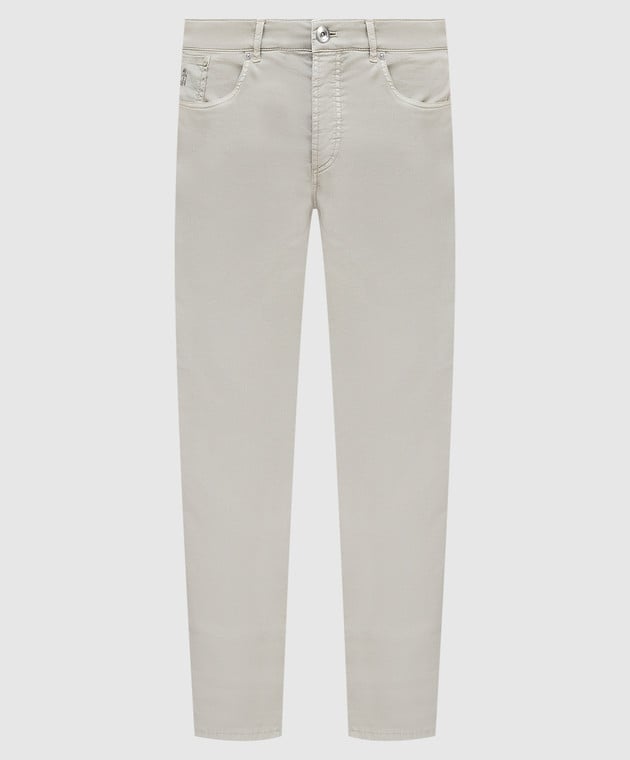 BRUNELLO CUCINELLI MEN'S FLAX TAILORED TROUSERS