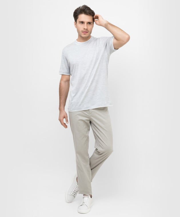 BRUNELLO CUCINELLI MEN'S FLAX TAILORED TROUSERS