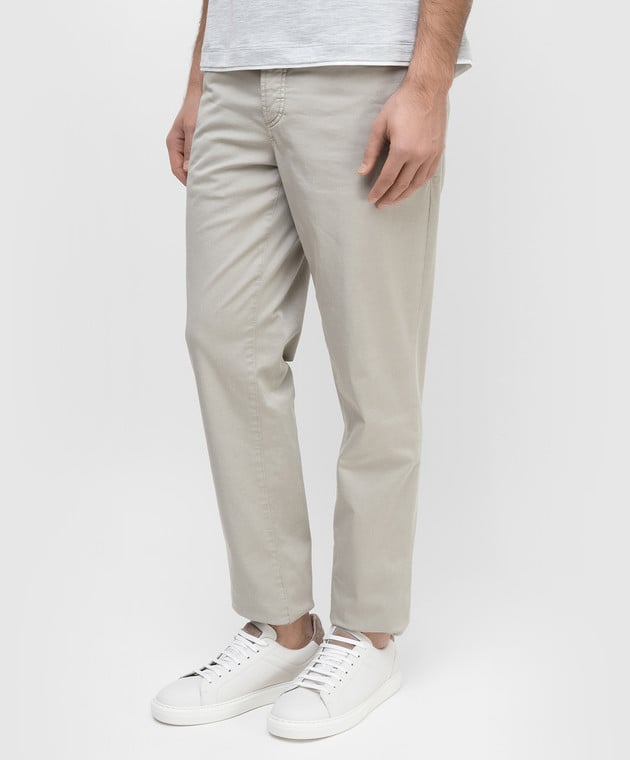 BRUNELLO CUCINELLI MEN'S FLAX TAILORED TROUSERS