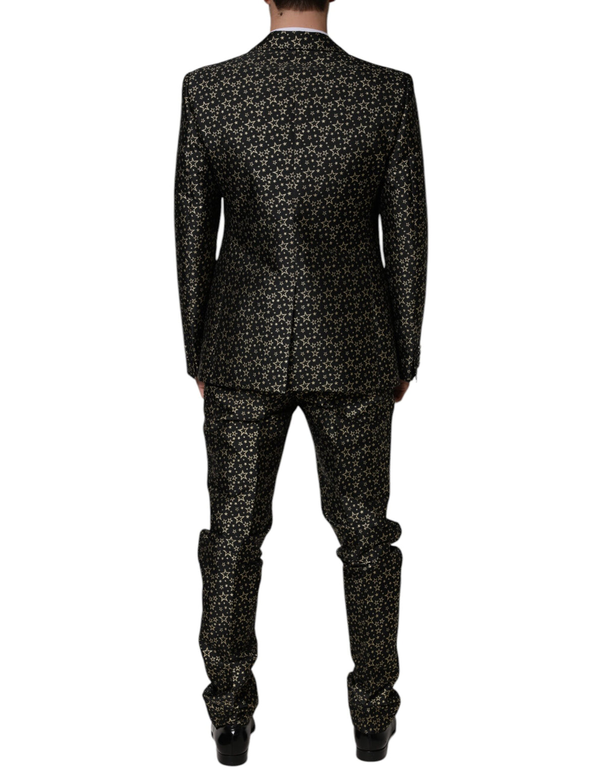 Dolce & Gabbana Dark Gray Stars Jacquard SICILIA 2 Piece Suit