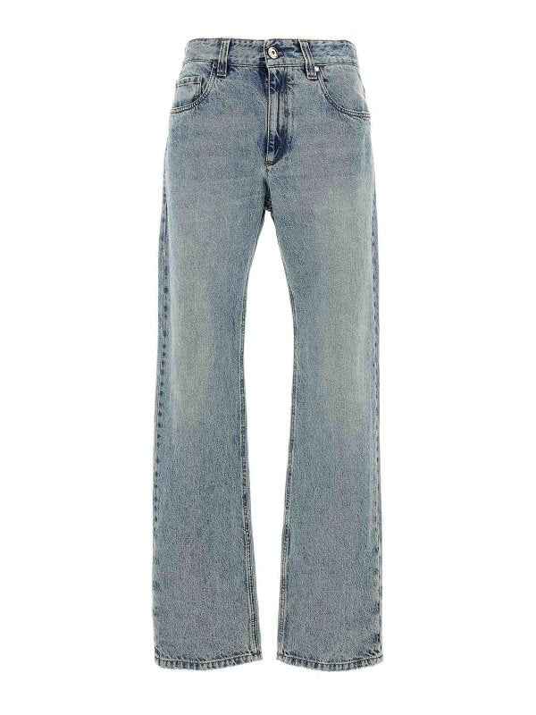 BRUNELLO CUCINELLI WOMEN'S LIGHT BLUE STRAIGHT TROUSERS