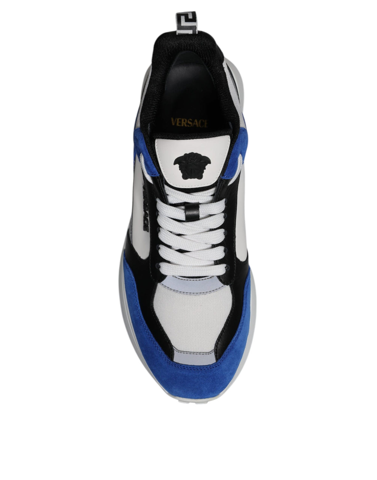 Versace Multicolor Canvas Quad Fabric Medusa Low Top Sneakers Shoes