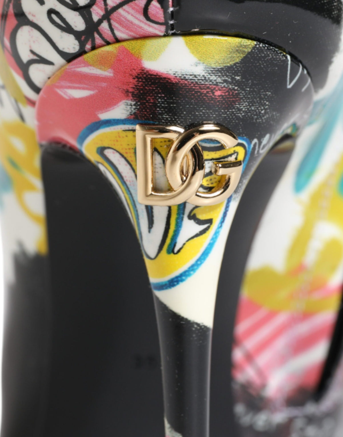 Dolce & Gabbana Multicolor Graffiti Keira Mid Calf Boots Shoes