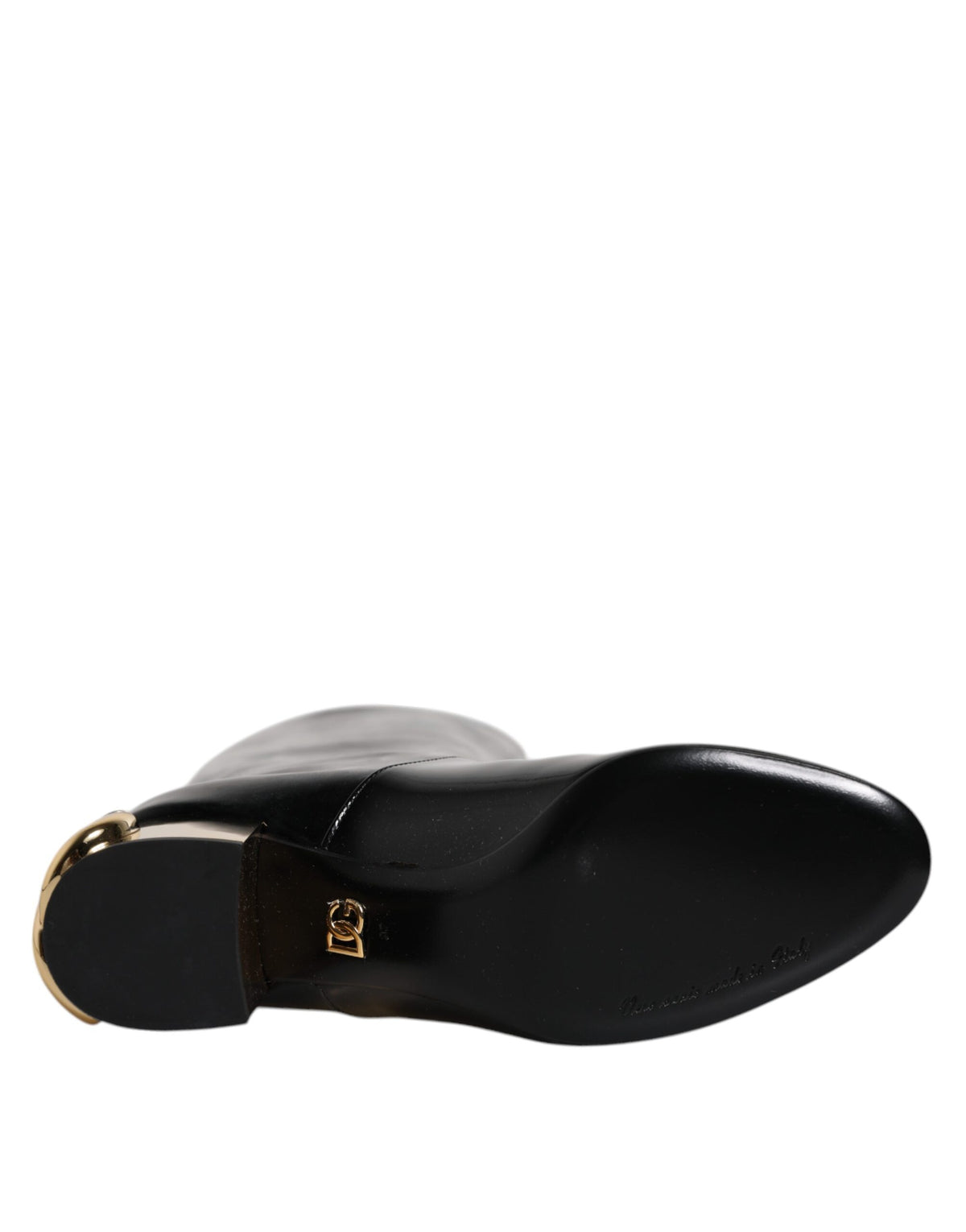 Dolce & Gabbana Black Patent Leather Vally High Boots Shoes