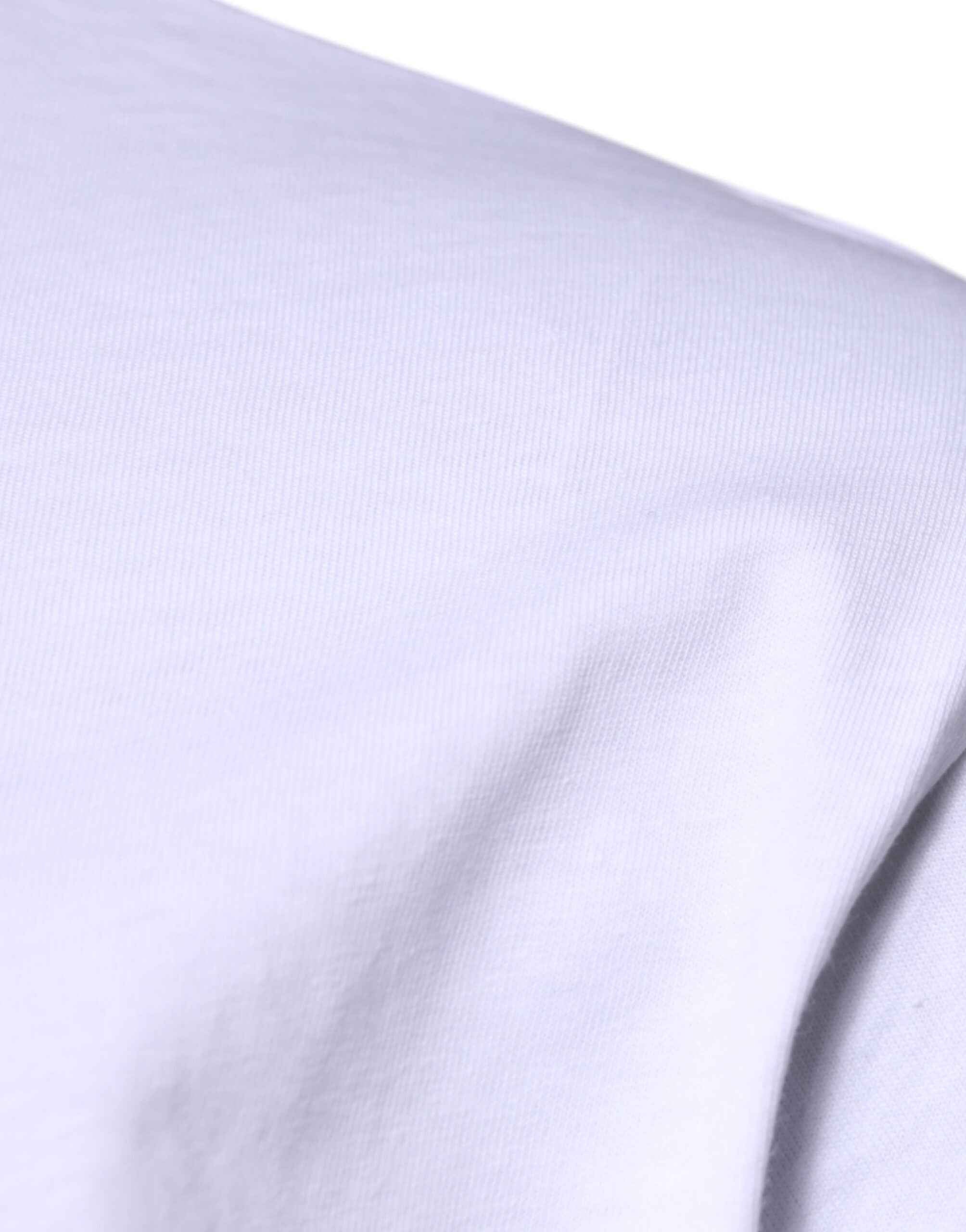 Dolce & Gabbana White DG Logo Cotton Crew Neck T-shirt