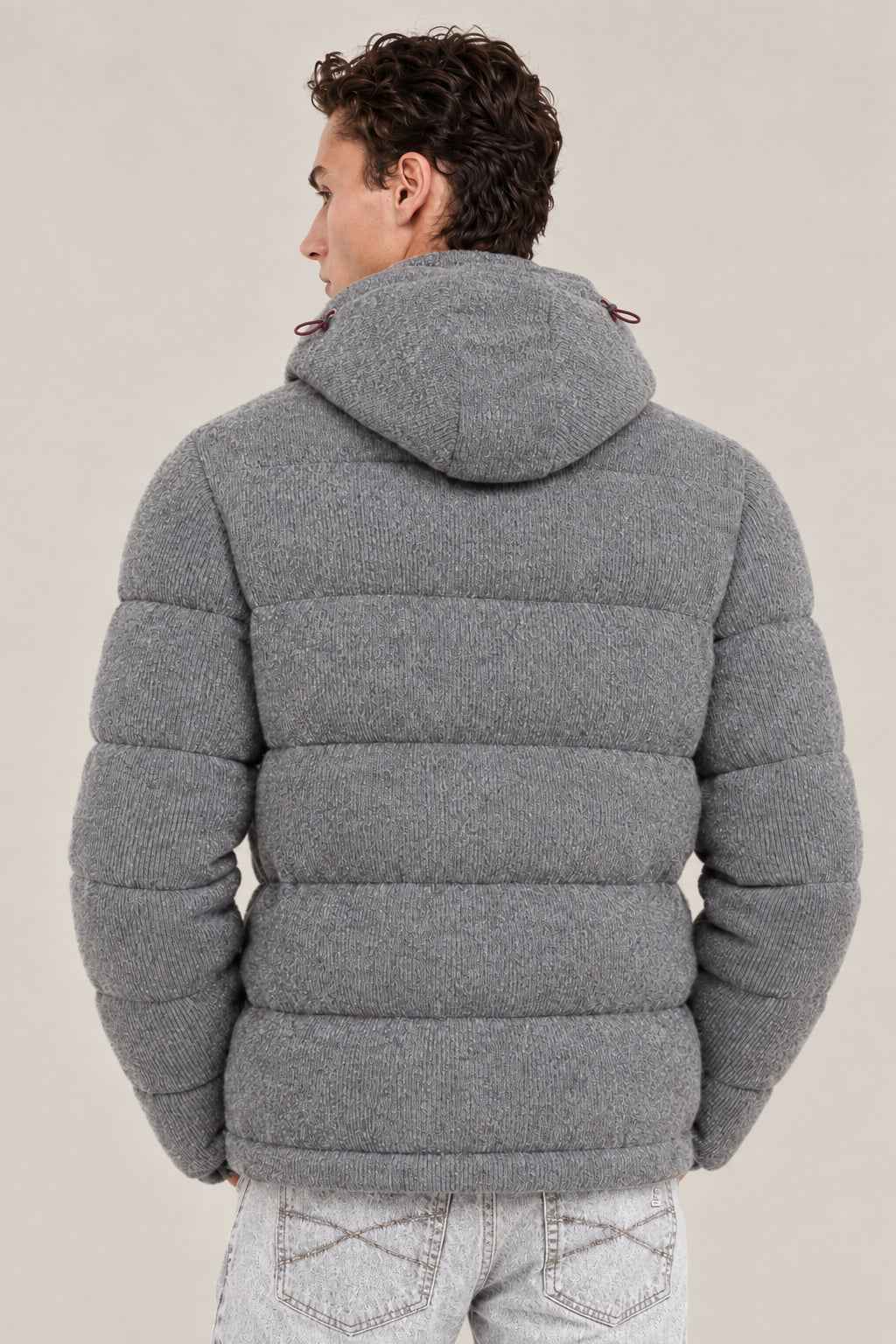 BRUNELLO CUCINELLI MEN'S DARK GREY WOOL JACKET