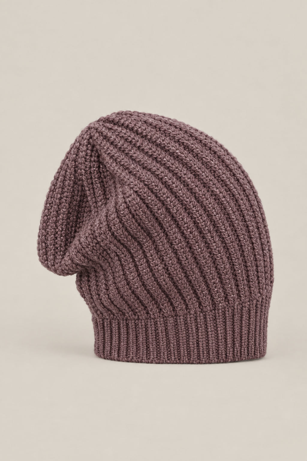 BRUNELLO CUCINELLI WOMEN'S FIG WOOL SILK KNIT HAT