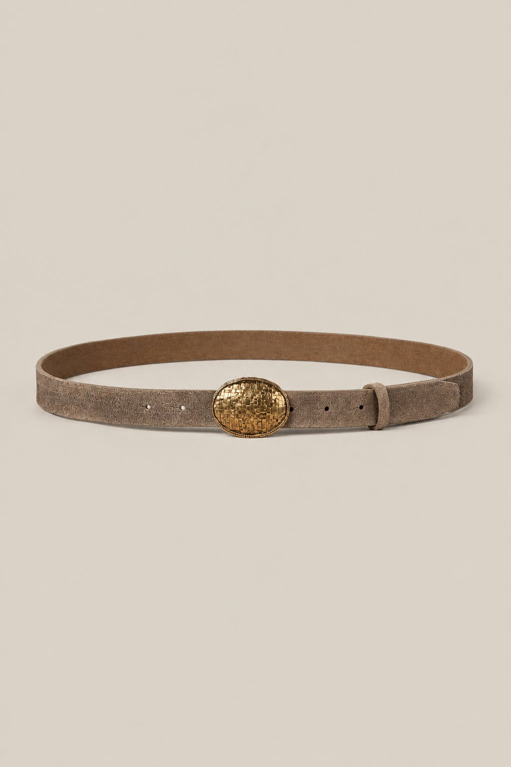 BRUNELLO CUCINELLI MEN'S NOISETTE SUEDE LEATHER BELT