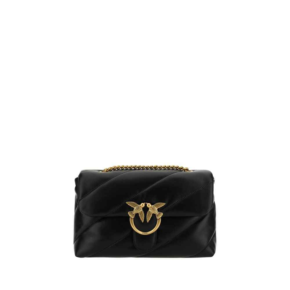 PINKO Black Lamb Ovis Aries Shoulder Bag