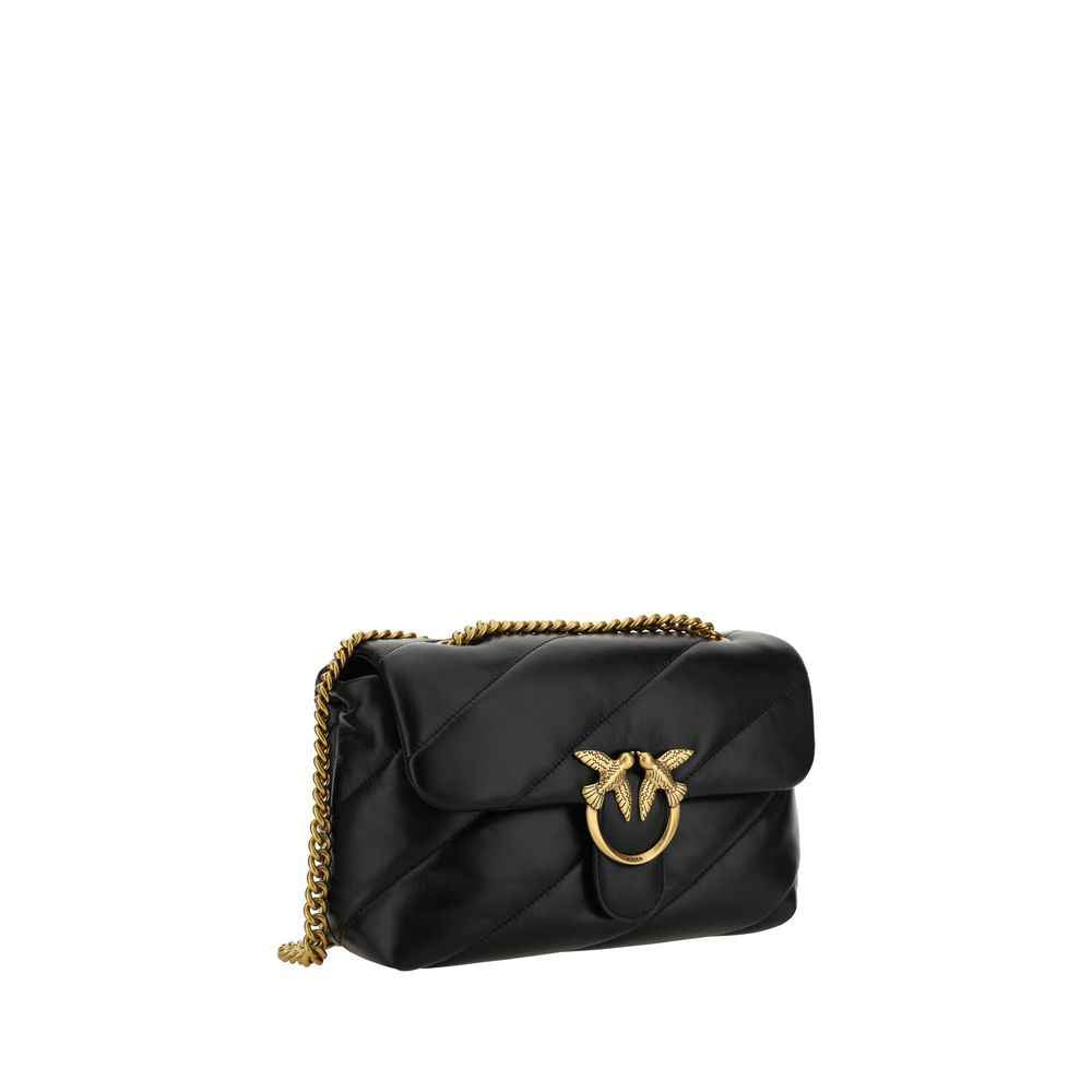 PINKO Black Lamb Ovis Aries Shoulder Bag