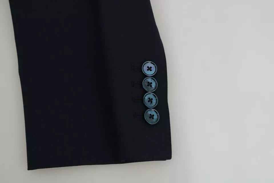 Dolce & Gabbana Blue Wool MARTINI Blazer Vest 2 Piece