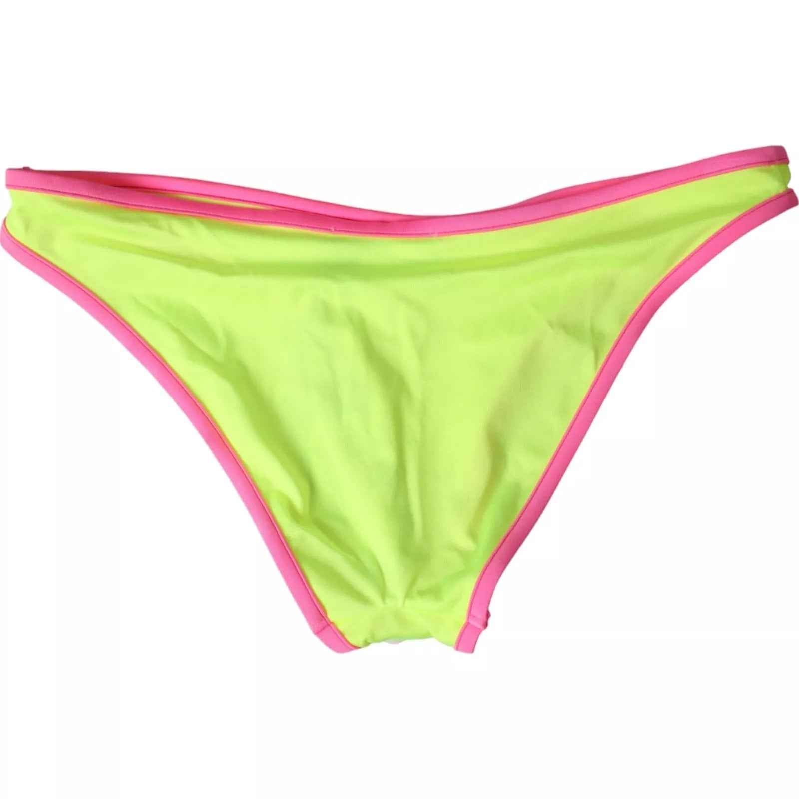 Dolce & Gabbana Yellow Pink Nylon Swimwear Bottom Beachwear Bikini