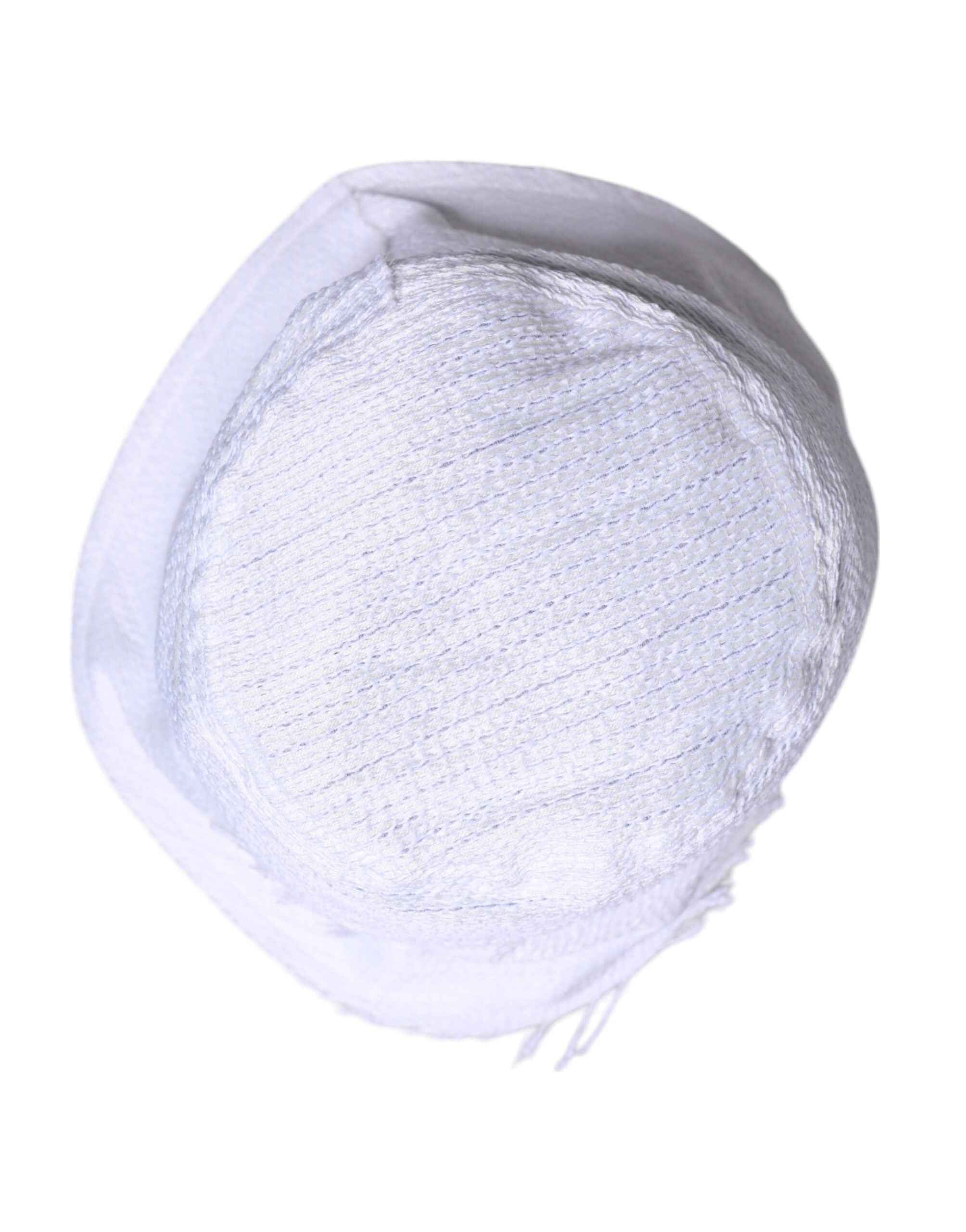 Dolce & Gabbana White Polyester Wide Brim Bucket Hat