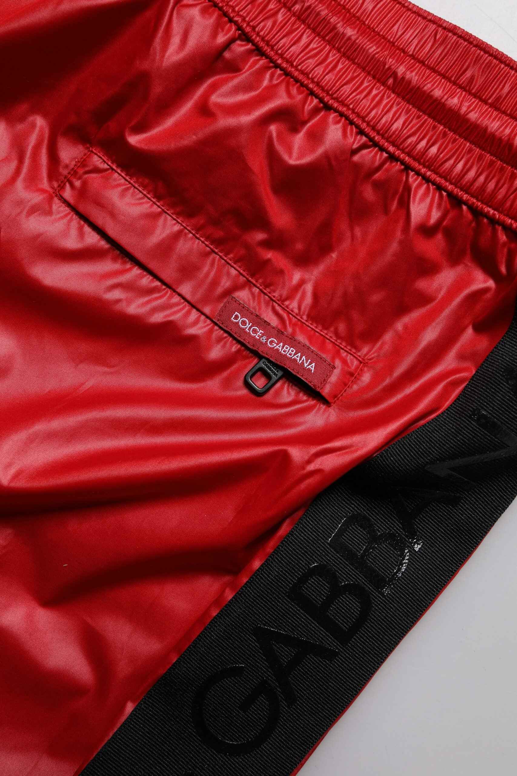 Dolce & Gabbana Red Polyester Beachwear Shorts 2Pc Swimwear