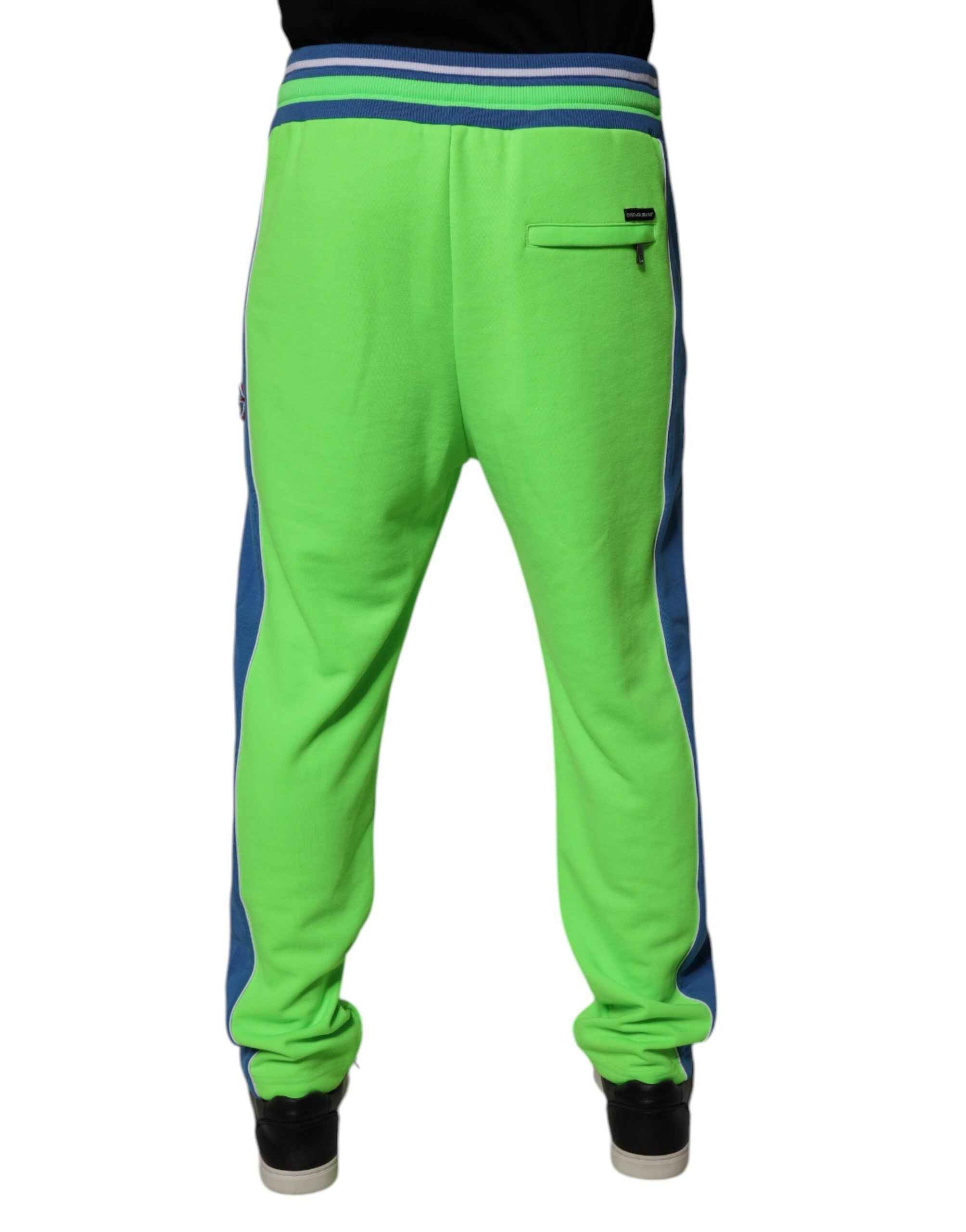 Dolce & Gabbana Green Blue Jogger Sweatpants Pants