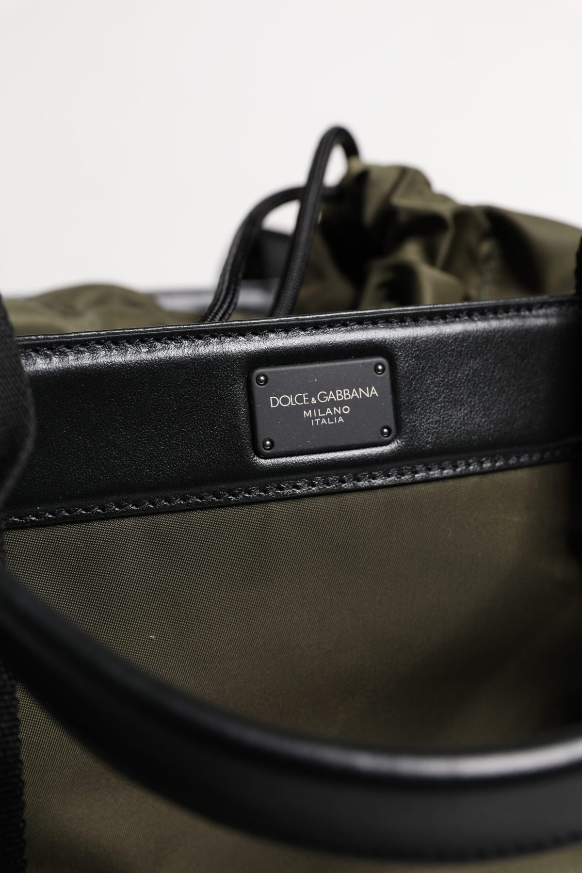 Dolce & Gabbana Military Green Nylon Shoulder Strap Tote Bag