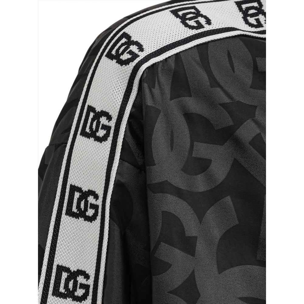 Dolce & Gabbana Black Polyester Shell Jacket