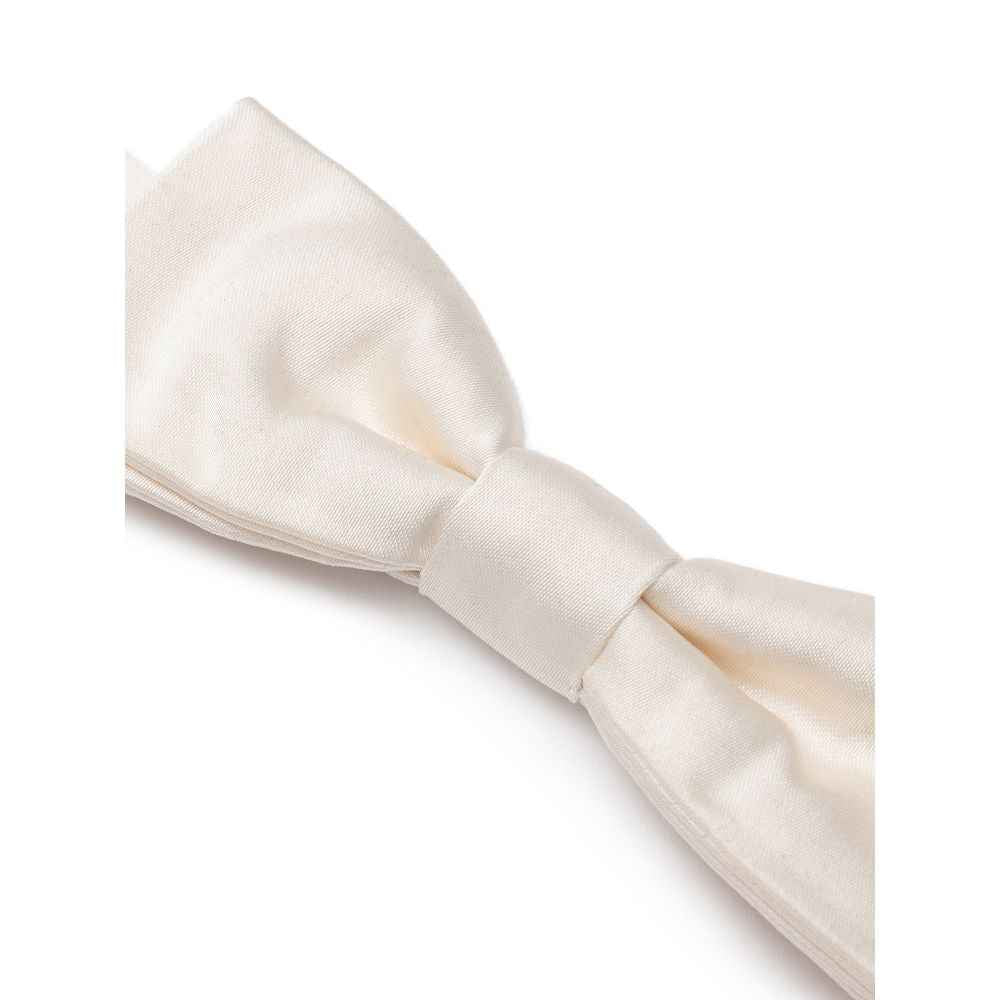 Dolce & Gabbana White Silk Bowtie
