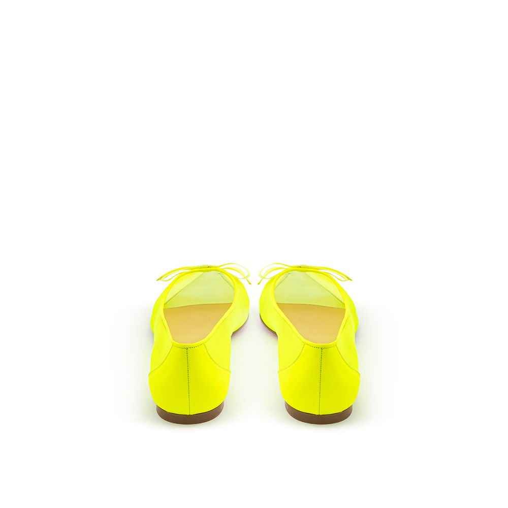 Christian Louboutin Yellow Mesh Ballet Flats