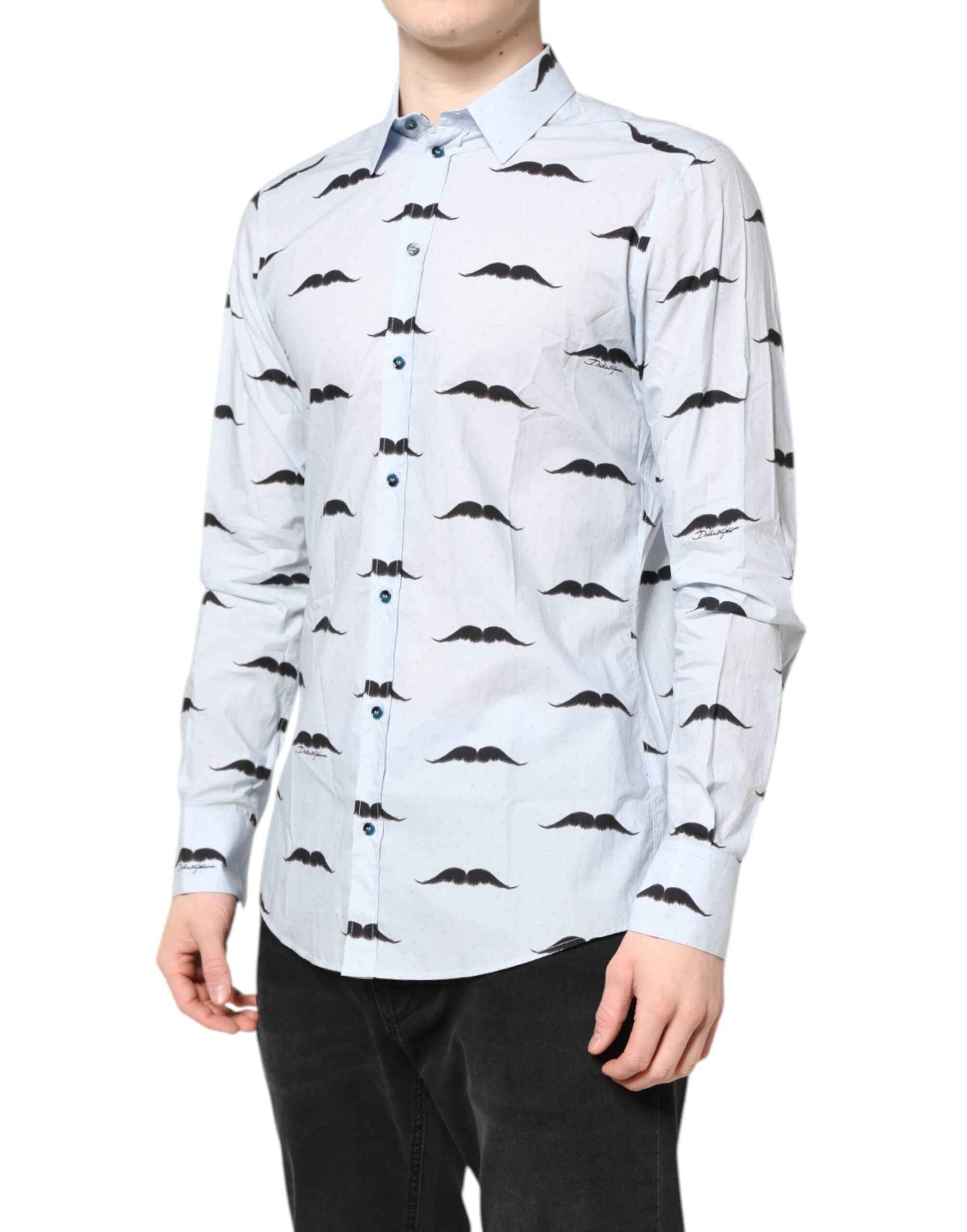 Dolce & Gabbana Light Blue Cotton MARTINI Formal Dress Shirt