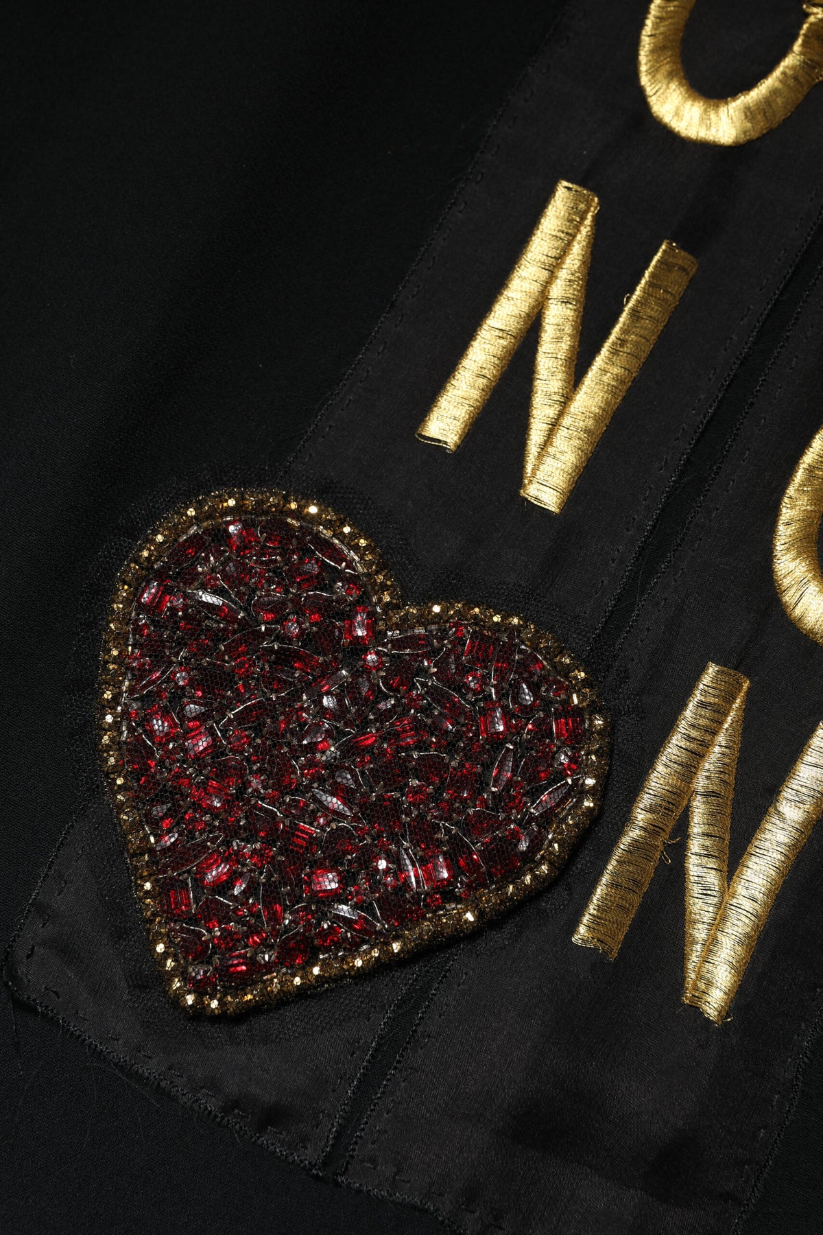 Dolce & Gabbana Black Fashion Devotion Embellish Mini Dress