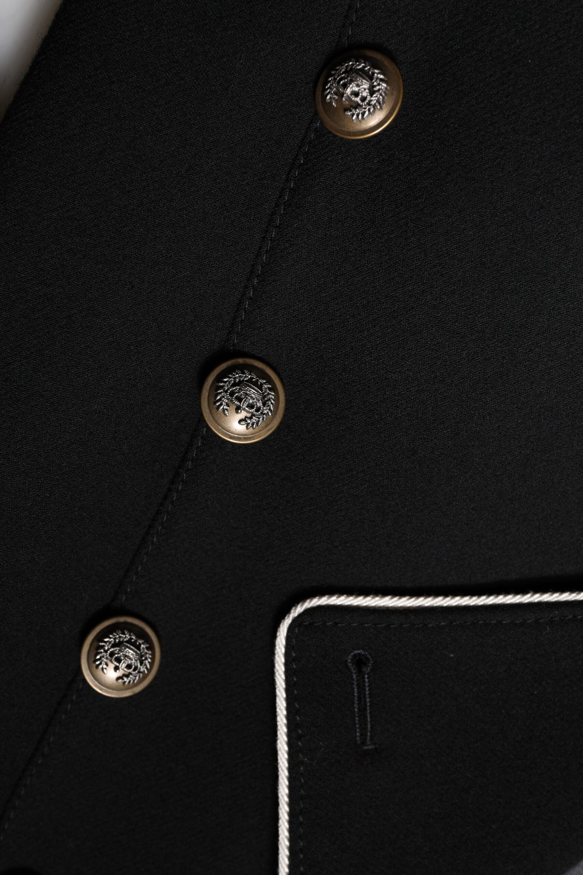 Dolce & Gabbana Black Wool Double Breasted Blazer Jacket