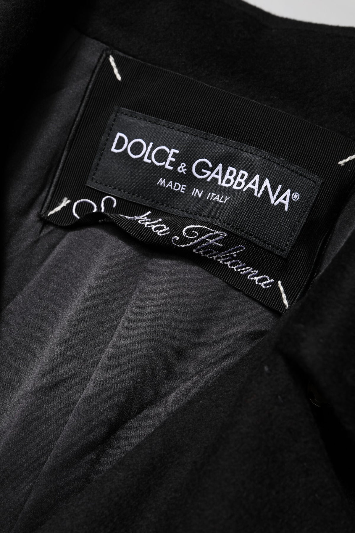 Dolce & Gabbana Black Wool Sartoria Italiano Blazer Jacket