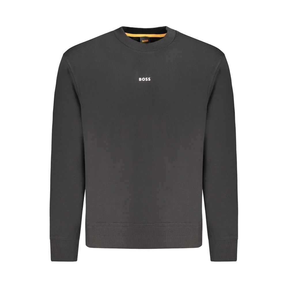 Hugo Boss Black Cotton Men Sweatshirt