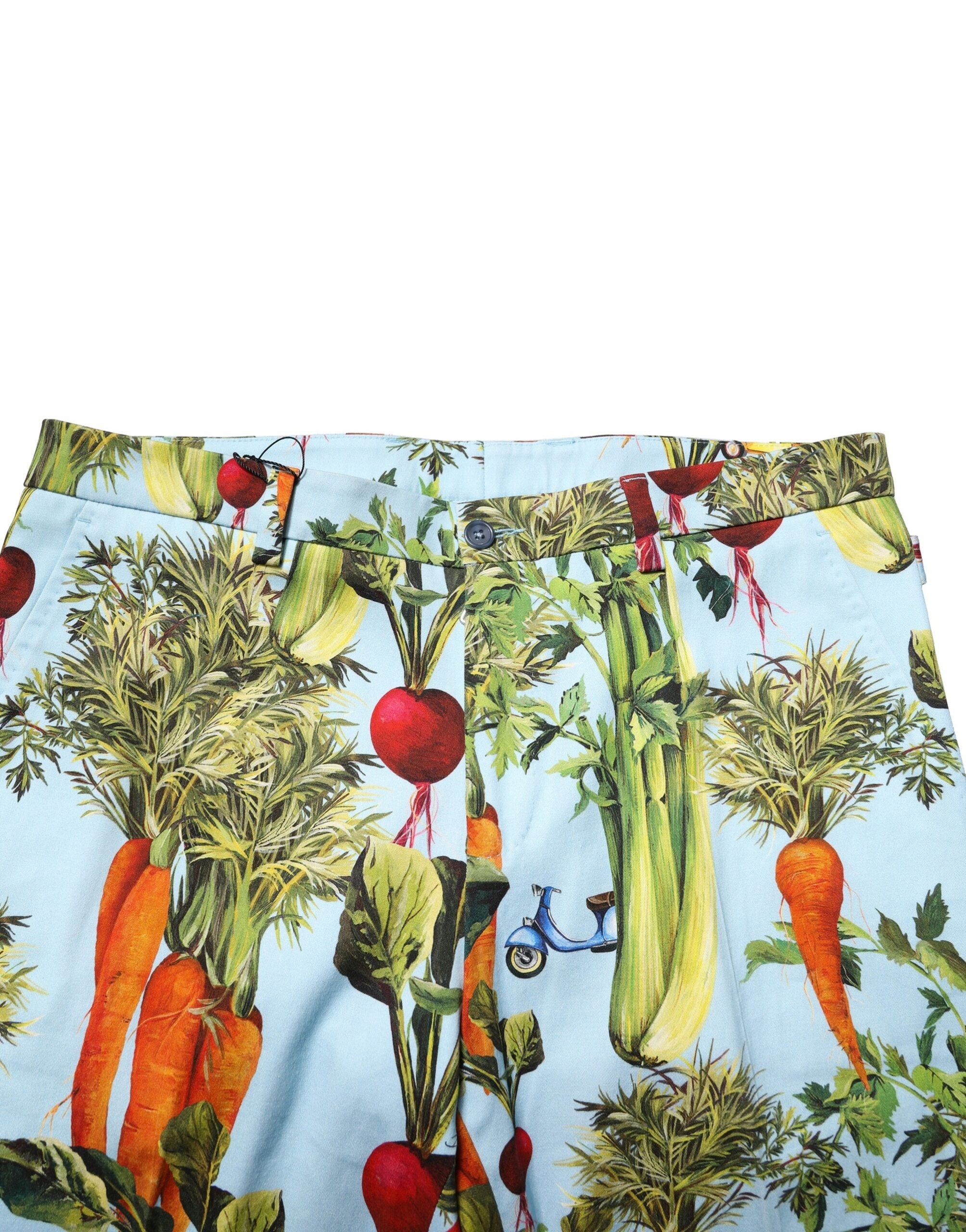 Dolce & Gabbana Multicolor Cotton Tapered Men Pants