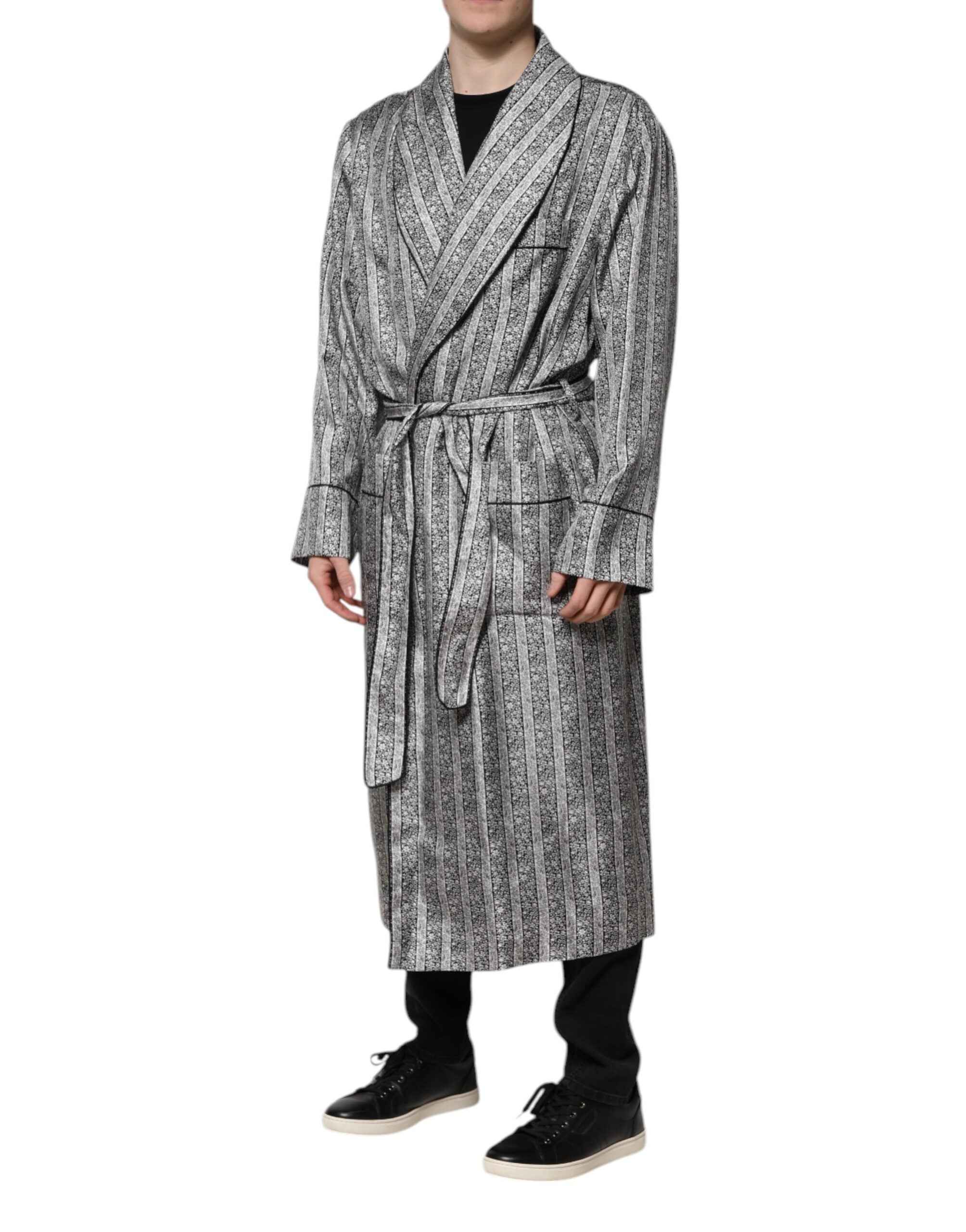 Dolce & Gabbana Multicolor Floral Robe Coat Wrap Jacket