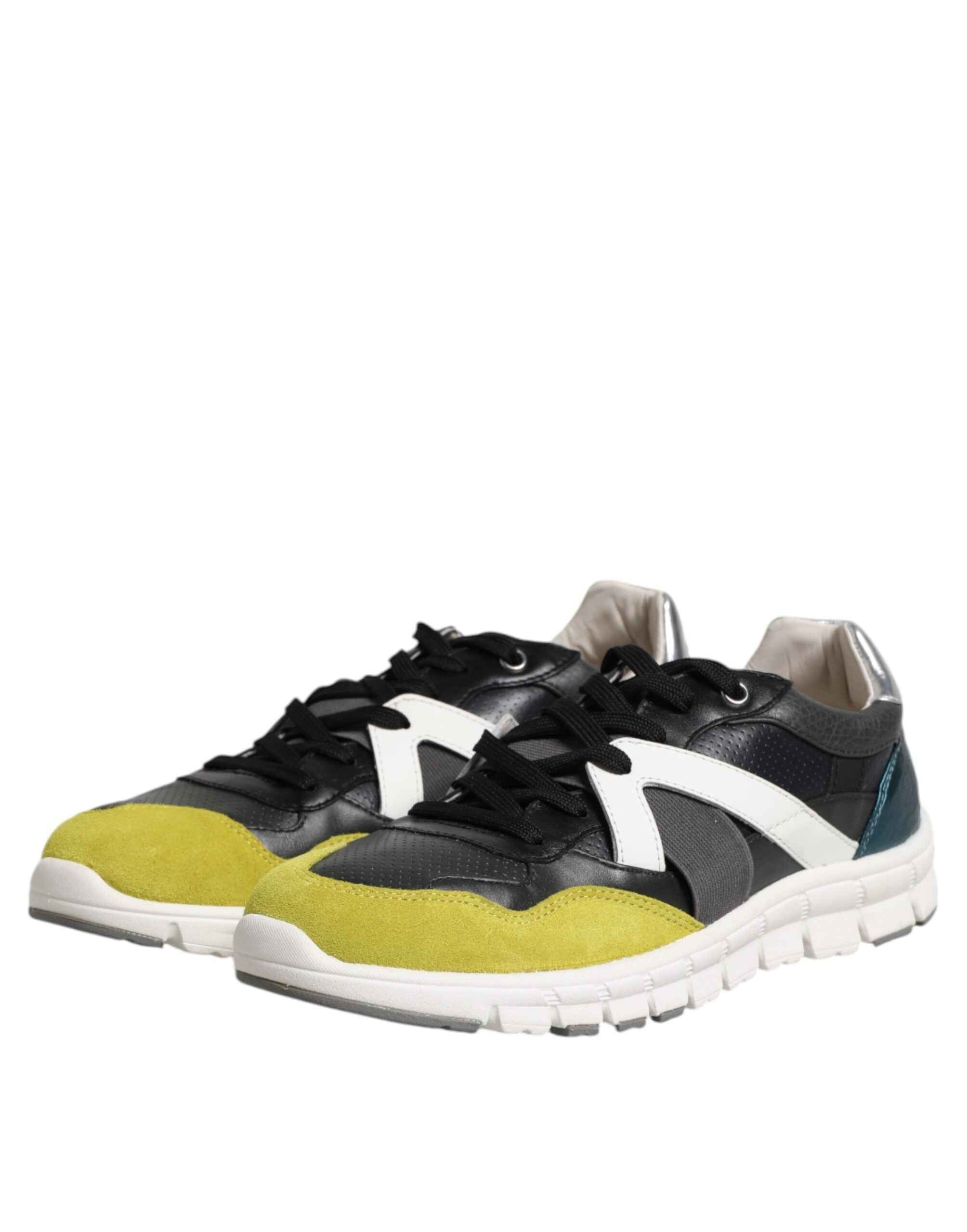 Dolce & Gabbana Multicolor Lace Up Low Top Men Sneakers Shoes