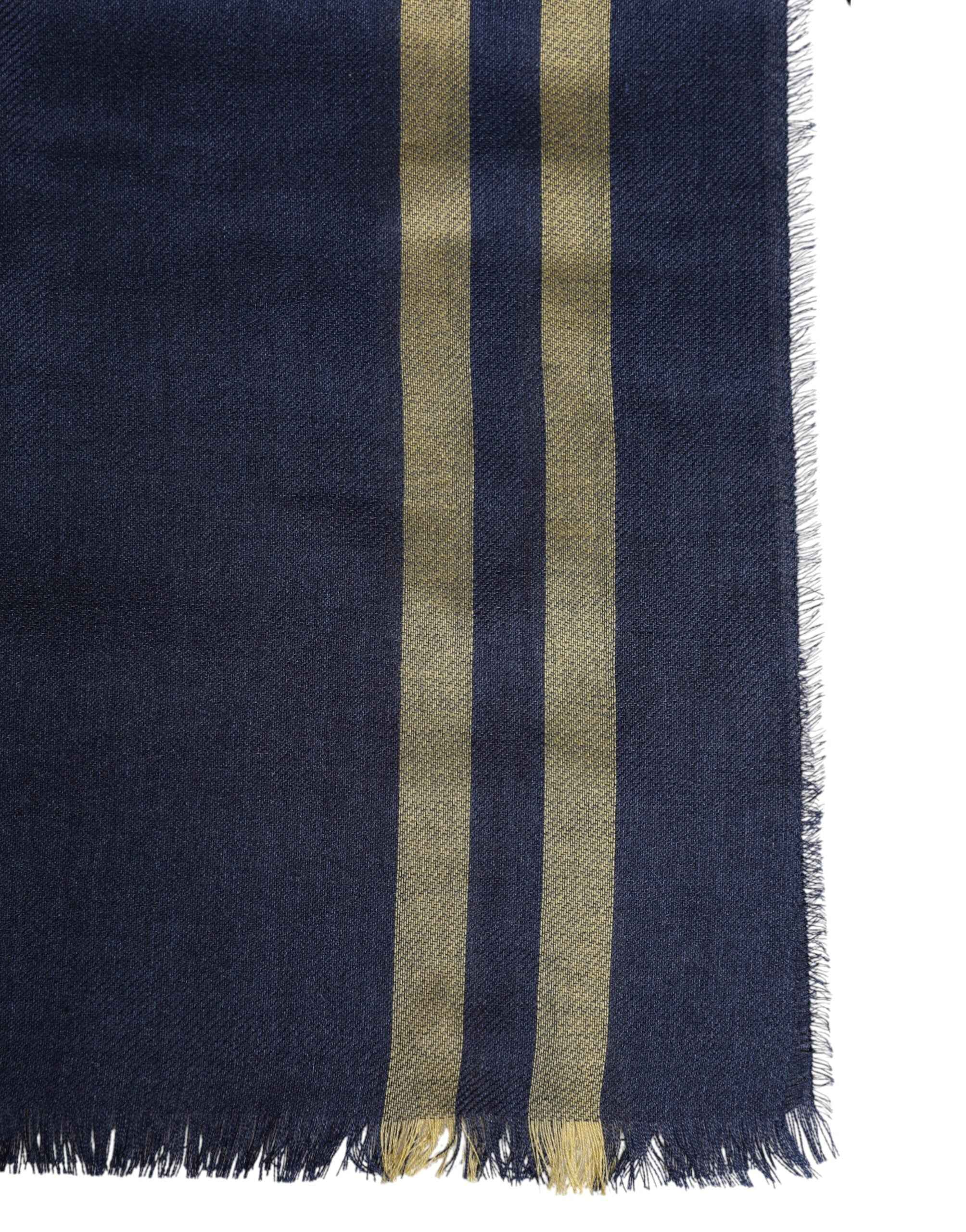 Dolce & Gabbana Blue Cashmere Neck Warmer Wrap Shawl Scarf