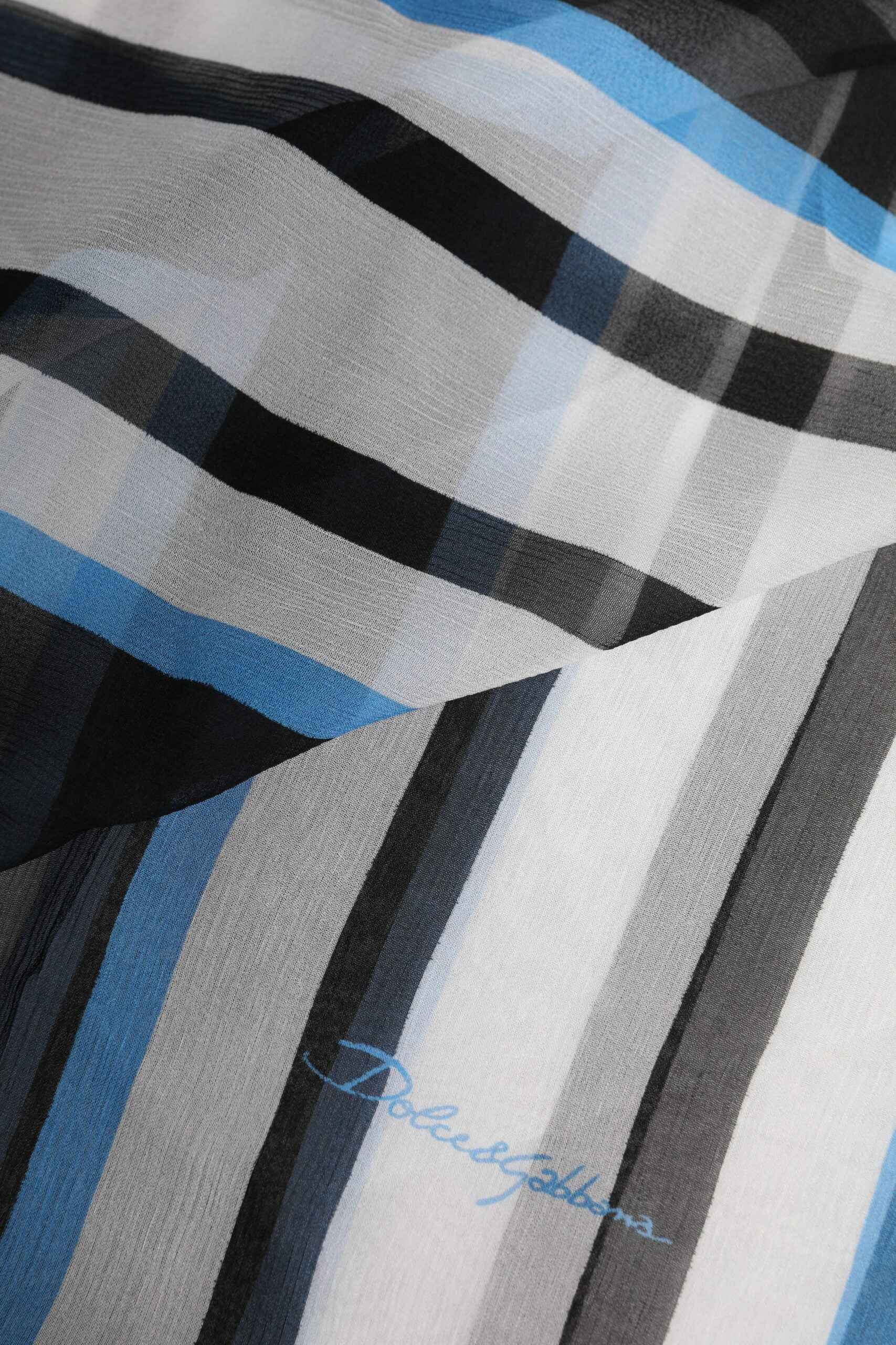 Dolce & Gabbana Multicolor Striped Neck Warmer Wrap Scarf